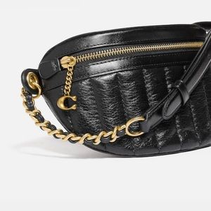 Coach quilted chain belt bag